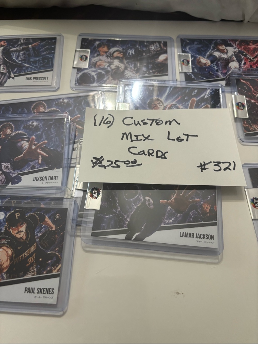 Custom Mix Lot Trading Cards - White